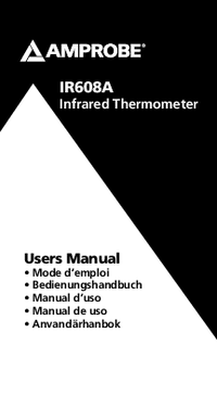 Thumbnail of document Manual - IR608A Infrared Thermometer with Laser Pointer